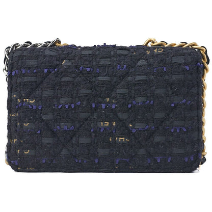 Chanel Shoulder Bag Tote Bag Chanel 19 Matelasse Chain Wallet Tweed Black And