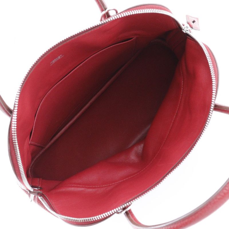 Hermes Bolide 31 Taurillon Clemence Rouge Garance Red/silver Hardware □Q Ladies