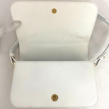 Celine Semishoulder Bag White Triomphe Cuir