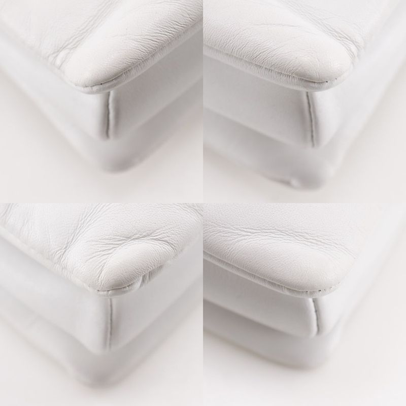 Louis Vuitton Coussin PM Monogram 2WAY Clutch M23466 Sheepskin White Ladies