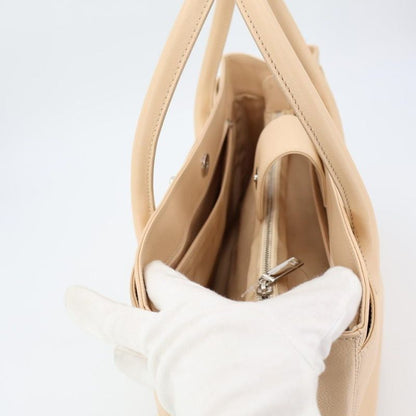 Chanel Executive Tote 2WAY Beige Gold Hardware Women's Caviar Skin Tote Bag