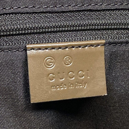 Gucci Tote Bag GG Pattern 388929 Beige And Dark Brown Leather