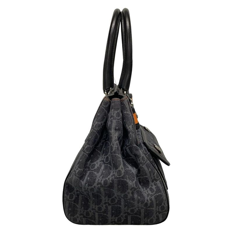 Dior/christian Dior Tote Bag Flight/trotter Navy And Blue-gray And Orange