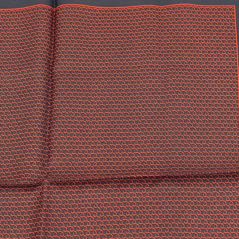 Celine Silk All Over Pattern Red Navy