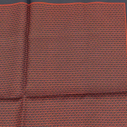 Celine Silk All Over Pattern Red Navy