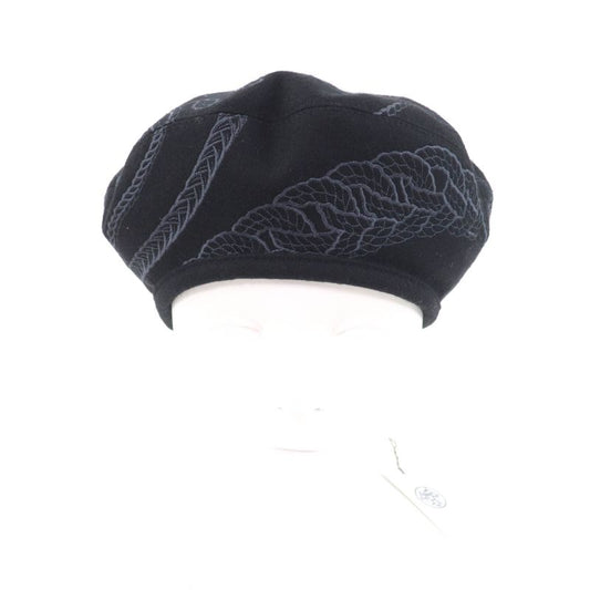 Hermes H222039n 100% Wool Saint Honore En Finesse Beret With Serie Buttons