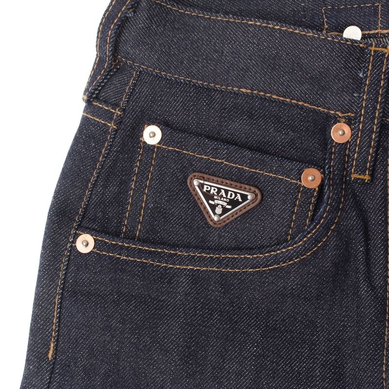 Prada 24 Cotton Jeans Denim Pants Gfp516 Indigo 24