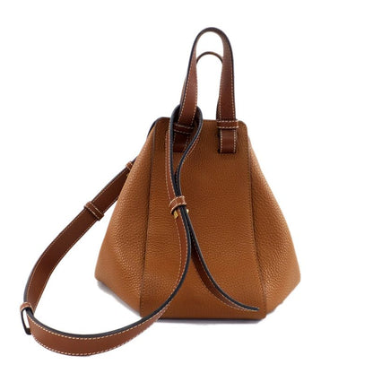 Loewe Hammock Small Handbag Shoulder - 2WAY Leather Brown Gold