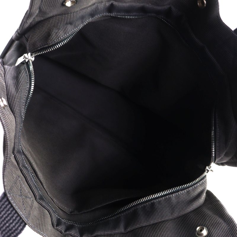 Hermes Yale Line MM Silver Hardware Canvas Tote Bag With H Logo Serie Button