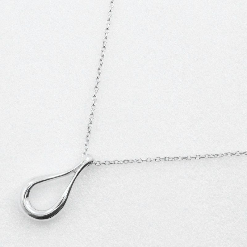 Tiffany & Co Open Teardrop Elsa Peretti 925 Silver Ladies 2.6g Necklace