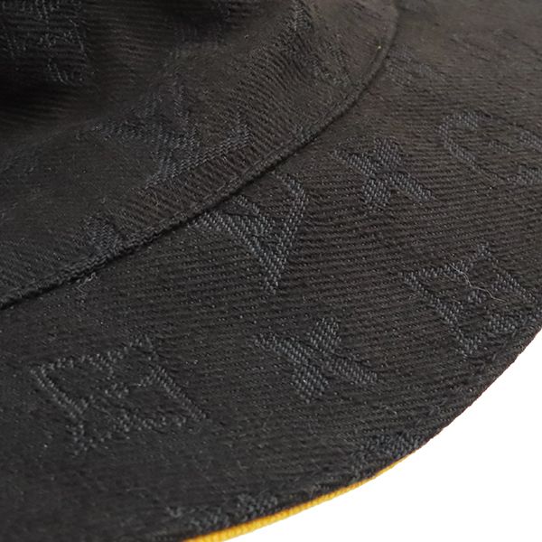 Louis Vuitton Hat Chapeau Monogram Denim Cotton Polyester Black and Yellow M