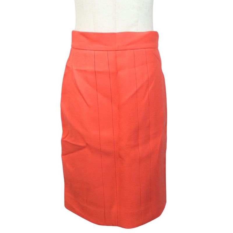 Chanel Skirt Wool Coral Pink Tight Skirt No Slit Apparel Women Ladies Women