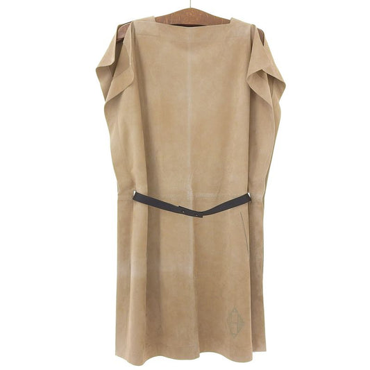 Hermes 2011aw Lemaire 1st Collection Runway No12 Goth Leather Dress 38