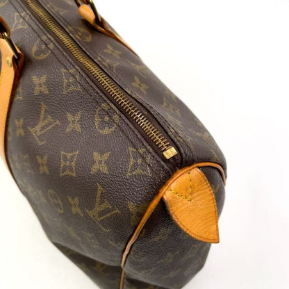 Louis Vuitton Flannery 45 Monogram Leather × PVC Brown Shoulder Bag Gold M51115