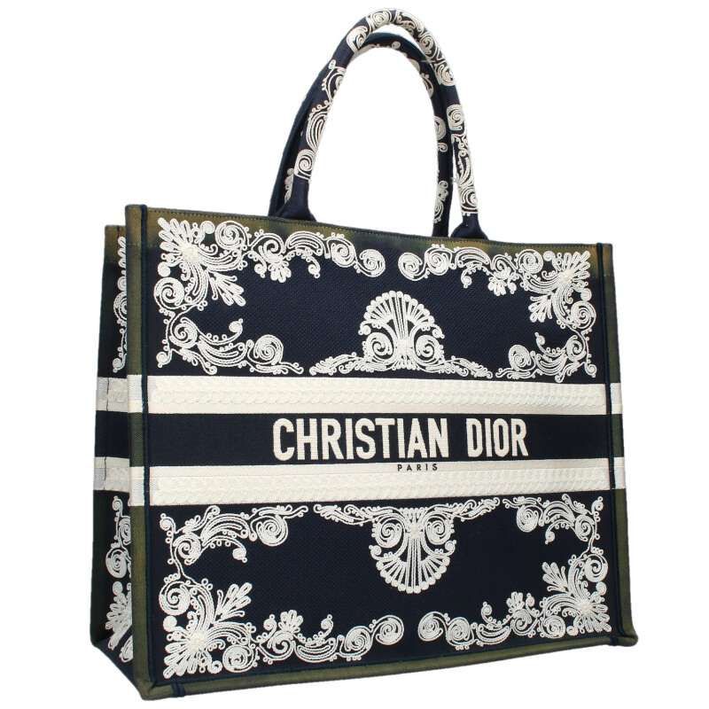 Dior BOOK TOTE Book Tote Large Gradient Finish Cornelia Embroidered Tote Bag