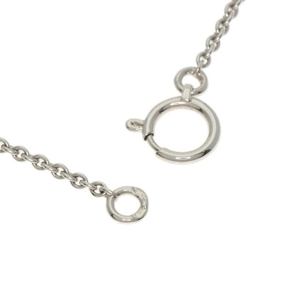 Hermes Birkin Diamond Amulet Necklace 18K White Gold Ladies