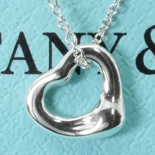 11mm (0.43in) Tiffany & Co Open Heart Silver Necklace 25-445