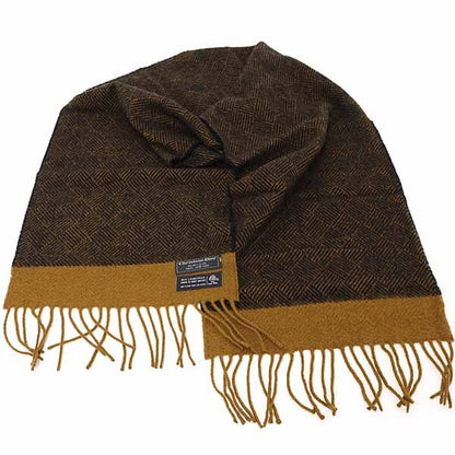 Christian Dior Monsieur Christian Dior Monsieur Lamb's Wool Scarf Black Brown S