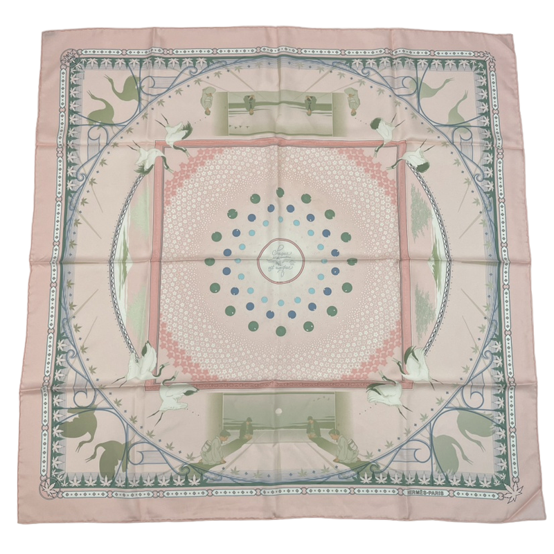 Hermes Carre 90 Once-in-a-lifetime Scarf Pink