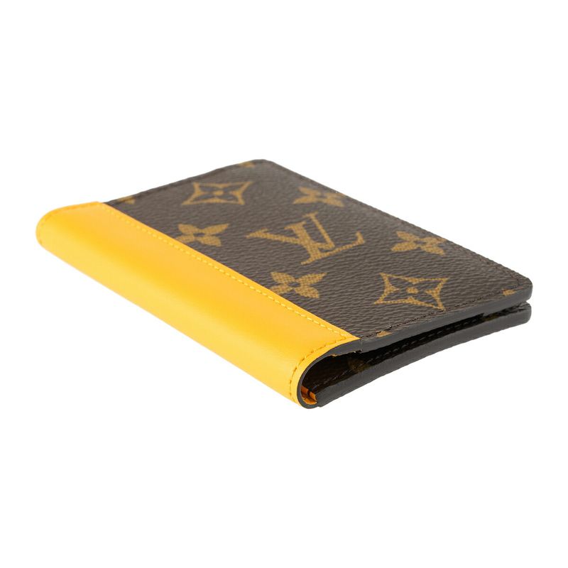Louis Vuitton Card Case Organizer De Poche Brown/saffron Yellow