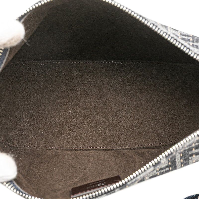 Fendi Zucca Melon Small Crossbody Bag Shoulder Bag 7va635 Grey Navy Canvas