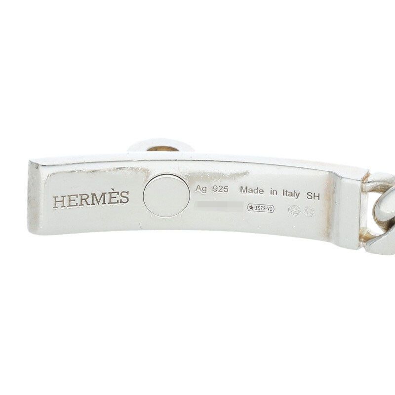 Hermes Kelly Grumet Silver Bracelet Men's