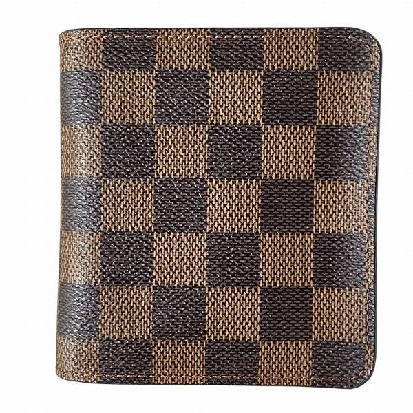 Louis Vuitton Damier Compact Zip N61668 Bifold Wallet Unisex