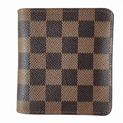Louis Vuitton Damier Compact Zip N61668 Bifold Wallet Unisex