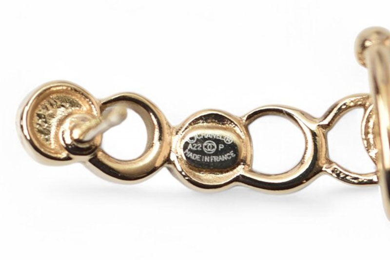 Chanel Earrings Chanel Accessories COCO Logo Rhinestone Gold A22