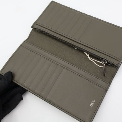 Christian DIOR Vertical Long Wallet Beige Leather 2esbc002cdi Long Wallet