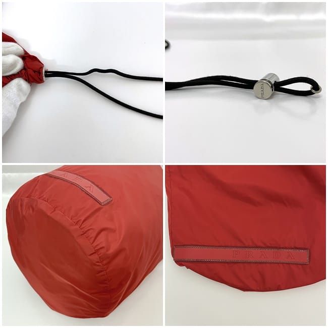 Prada Drawstring Bag Red Prada Sport Excellent Condition Nylon Preowned Prada