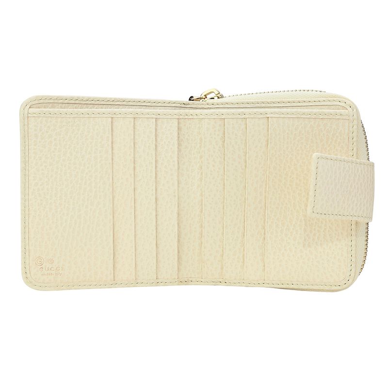 Gucci Bifold Wallet In GG Canvas Beige/white