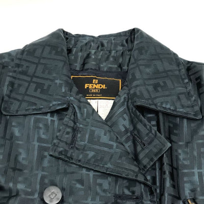 Fendi Nylon Jacket Zucca Pattern Nylon Blue
