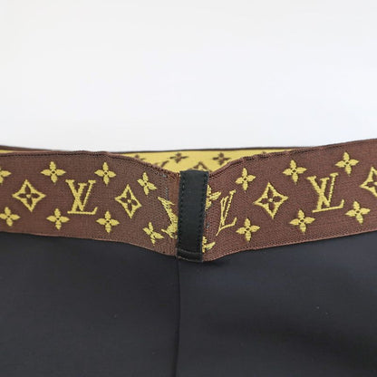 Louis Vuitton Leggings With Elastic Belt Black Size 36 Spats Fashion