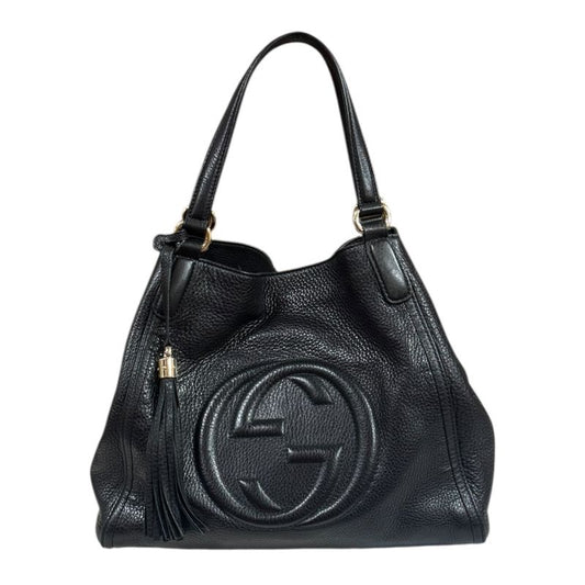 Gucci Soho Shoulder Bag Leather 282309 Black Ladies Gucci  Gucci