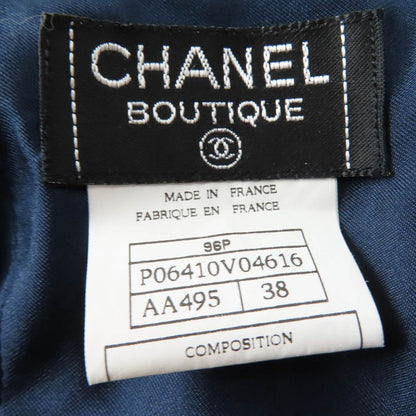 CHANEL Vintage 96P P06410v04616 100% Wool Coco Mark Button Jacket And Skirt