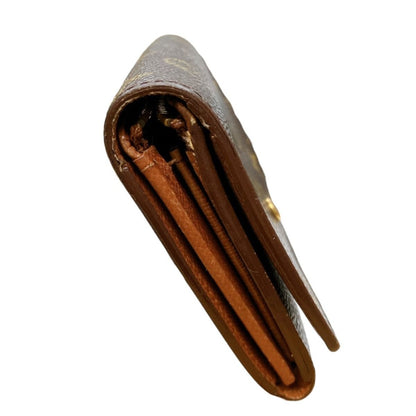 Louis Vuitton Monogram L-shaped Zipper Porte Monnaie Vie Tresor Fold