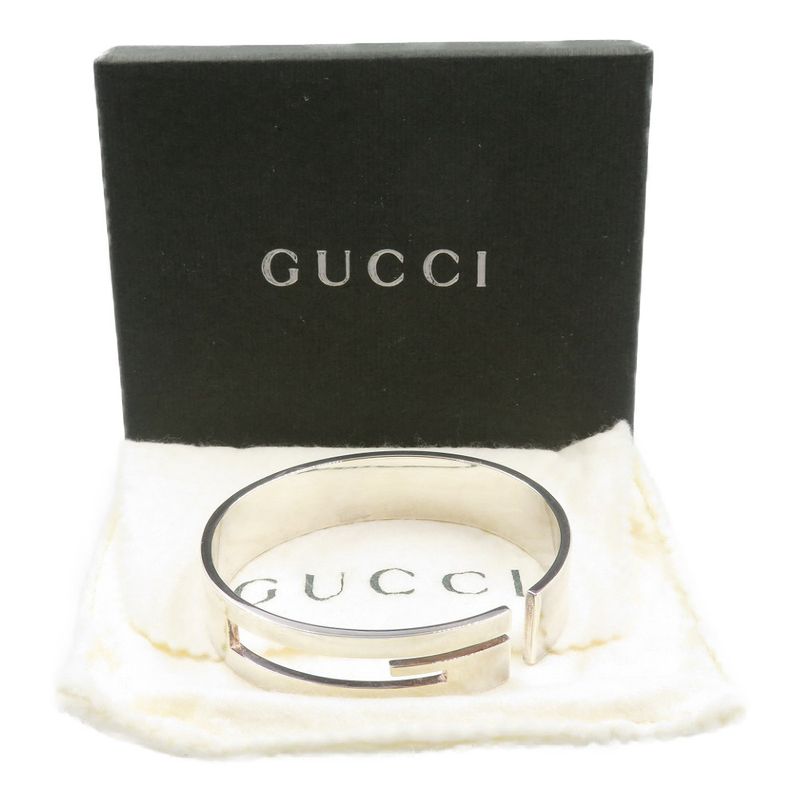 Gucci G Logo Cutout G Silver 925 Bangle 0976 Gucci