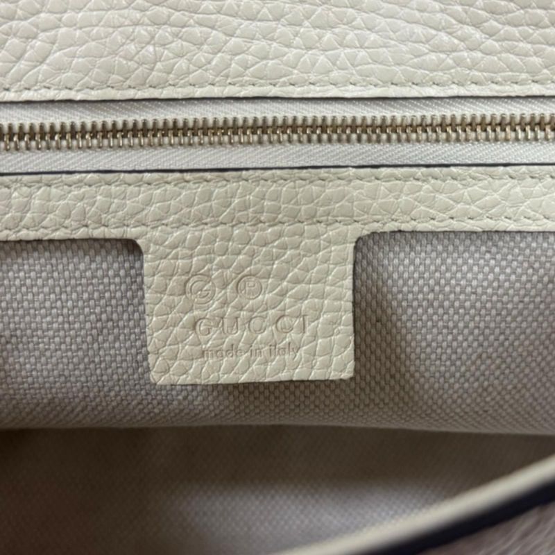 Gucci Soho Shoulder Bag Leather 536224 White Ladies Gucci  Gucci