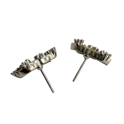 Chanel Coco Mark Motif Metal Rhinestone Earrings 23FP