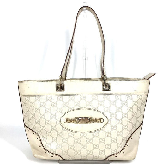Gucci Shoulder Bag GG Guccissima Logo 145993 Cima Leather Off-white Color