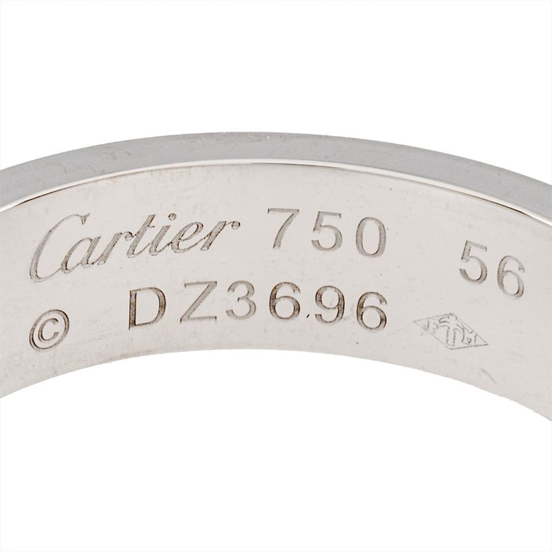 Cartier Love Ring #56 18K White Gold 72g Whey Togo Old LOVE
