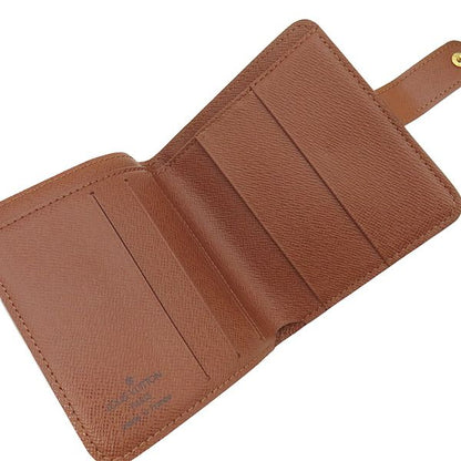 Louis Vuitton Bifold Wallet Compact Zip Monogram Canvas Monogram Gold Hardware