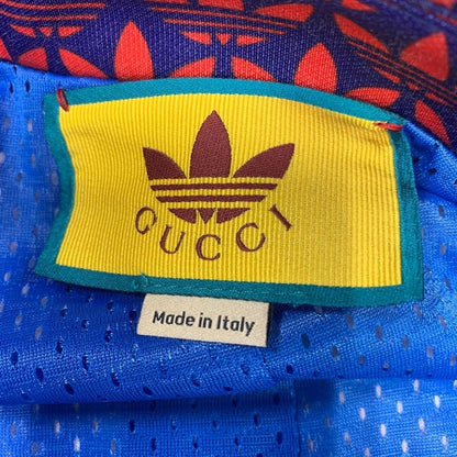 2996 Gucci Adidas 692112 Double G Trefoil Sideline Jersey Track Jacket Blue Red
