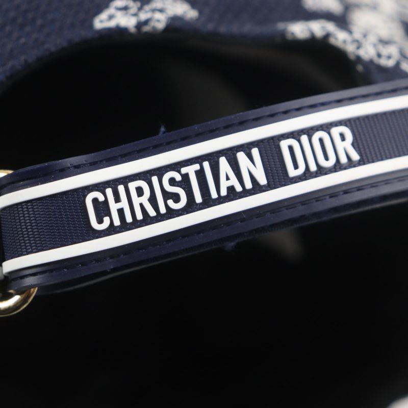  Christian DIOR 24tjv922x134 Toile Du Jouy D-player Hat White Navy 59 Made In
