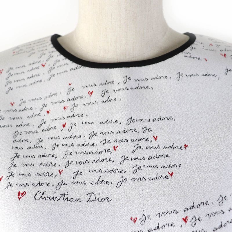 Christian DIOR 24AW 454s36am552 Je Vous Adore Technical DIORamour Embroidery