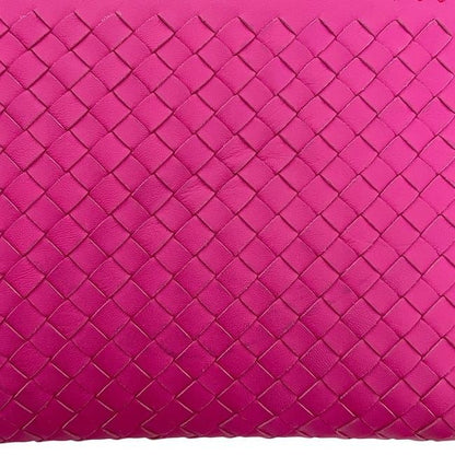 Bottega Veneta Clutch Bag Pink Intrecciato Butterfly Excellent Condition