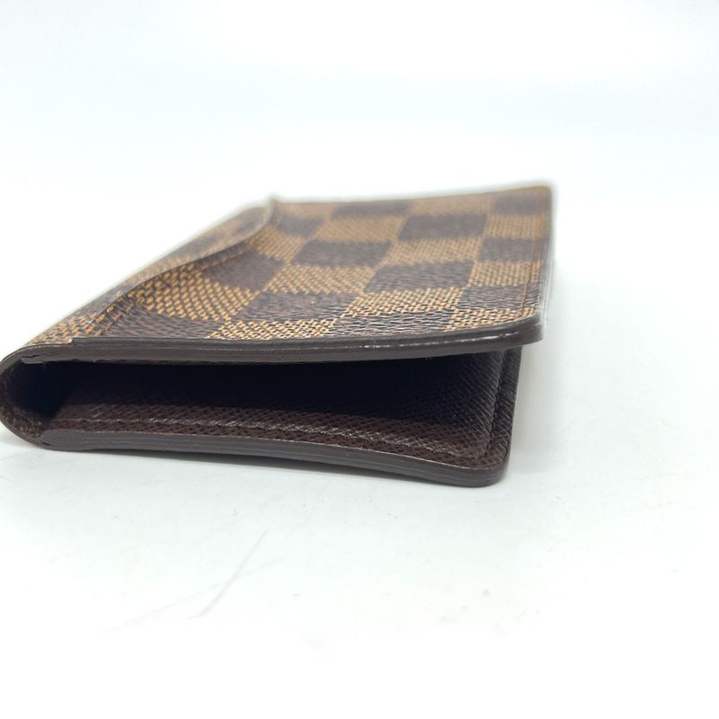 Louis Vuitton Card Case Organizer De Poche M60502 Damier Canvas Ebène Brown
