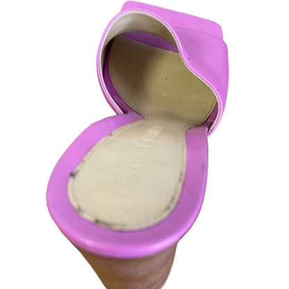 Good Bottega Veneta Leather Open Toe Square Toe Sandals Mules 35 Approx 22cm