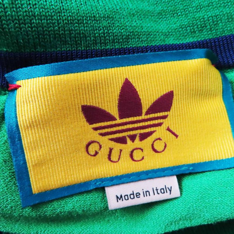 Gucci×adidas Gucci×adidas 693830 GG Trefoil Wool Jacquard Jogger Pants Green